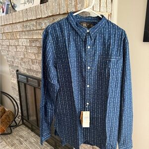 Ralph Lauren Double RL Blue Casual Button Down Shirt